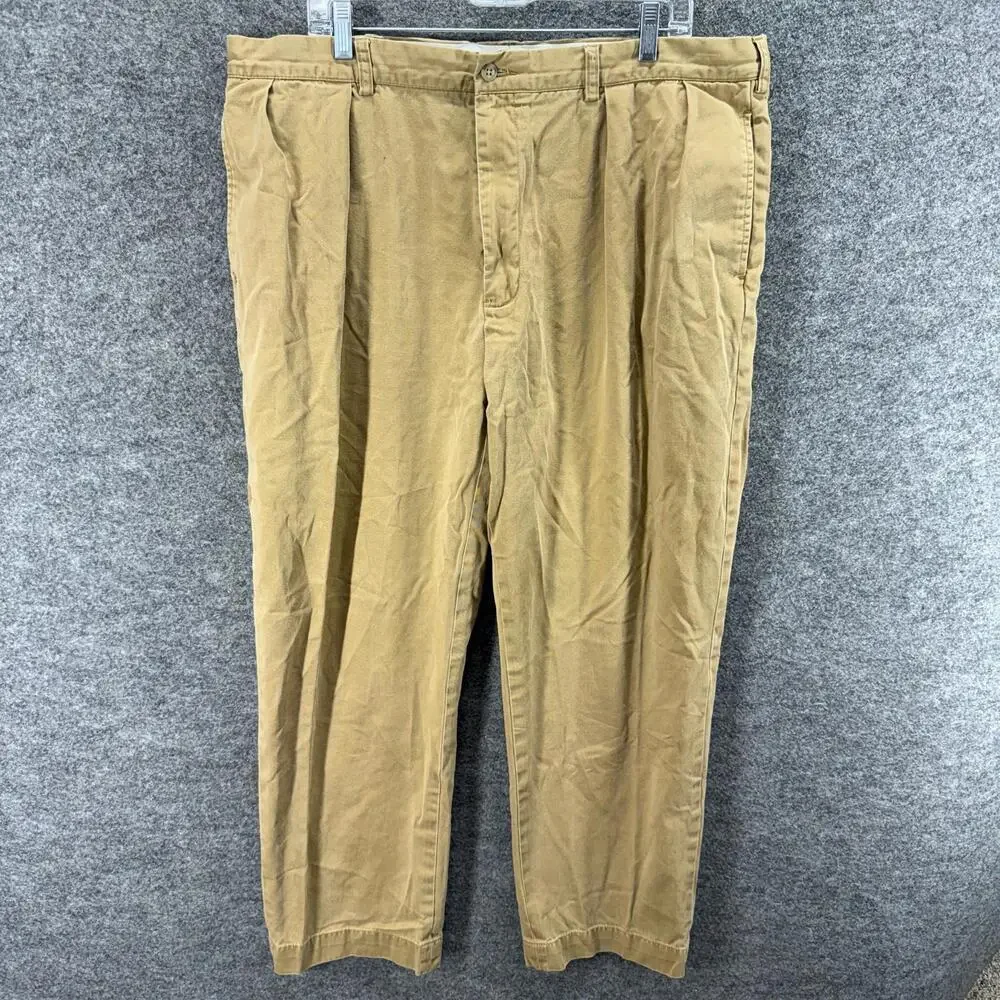Ralph Lauren Pants Men 40/30 Beige Mid Rise Flat Front Straight Andrew Pants